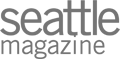 The image shows a logo with the text "seattle magazine" in a gray, sans-serif font.
